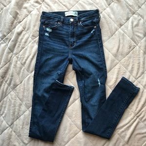 A&F Super Skinny High Rise Jeans